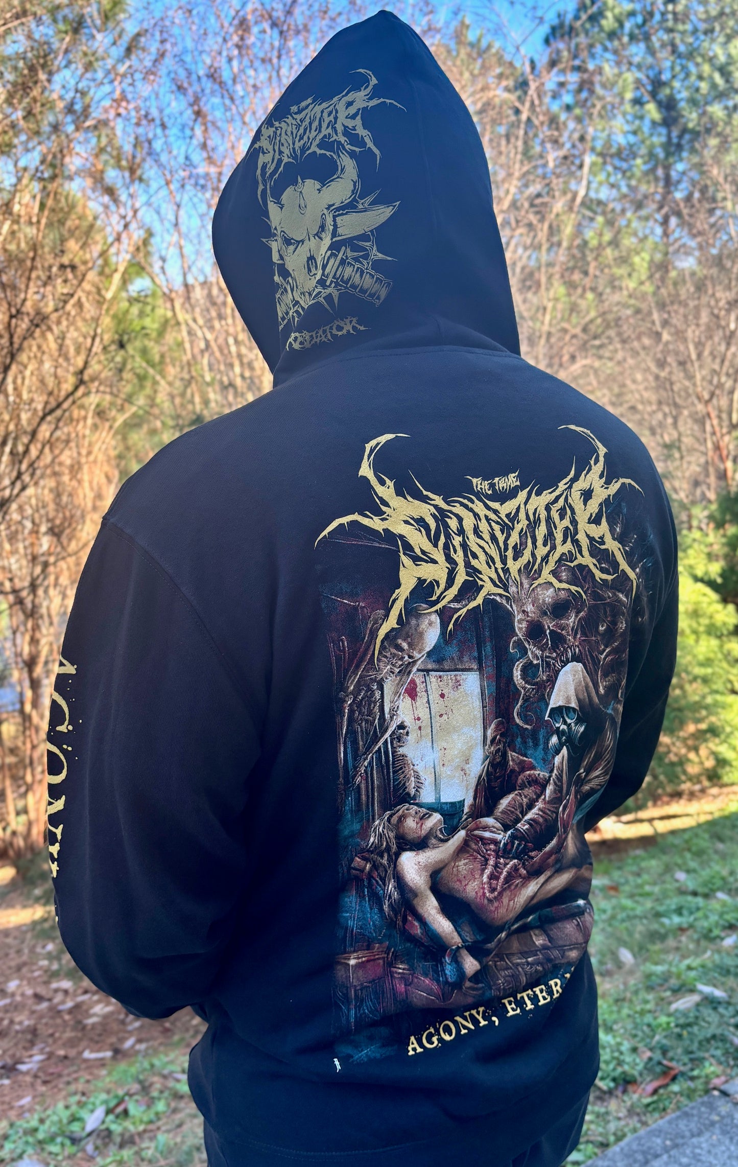Sinizter AGONY, ETERNAL Pull-Over Hoodie 5-Sided Print *LIMITED*