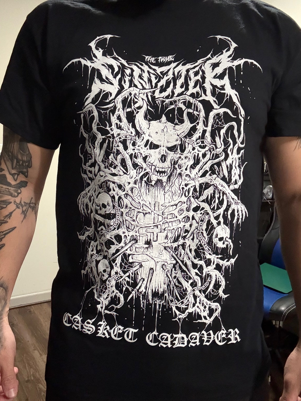 Sinizter CASKET CADAVER Short Sleeve Shirt