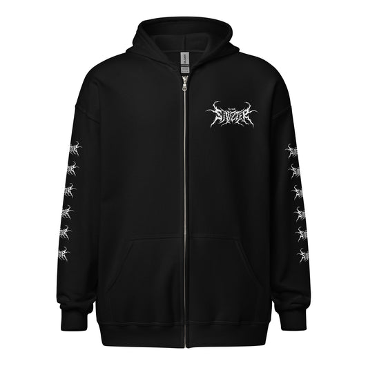 Sinizter Skull Logo Zip-Up Hoodie